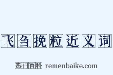 飞刍挽粒近义词是什么意思的图片